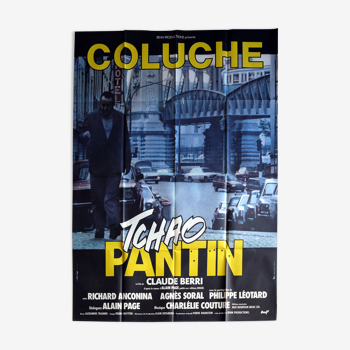 Original movie poster "Tchao Pantin" Coluche