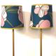 Paire de lampes vintage upcyclée - Iphigenie rose