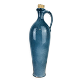Vase bouteille céramique bleue 35 cm