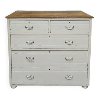 Old English chest of drawers with Gusravian shabby chic patina