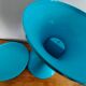 Tabouret tam tam bleu vintage en plastique