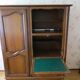 dark oak secretary armoire 1980s style