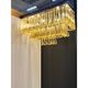 Impressive Mid-Century Modern Amber "Drops Murano Glass Flush Mount