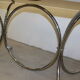 Smoked glass and chrome table circa 1970