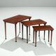 Set of 3 Danish nesting tables in rosewood Denmark 1960