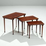 Set of 3 Danish nesting tables in rosewood Denmark 1960