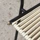 Wrought iron armchair, brass & scoubidou, France 1950s