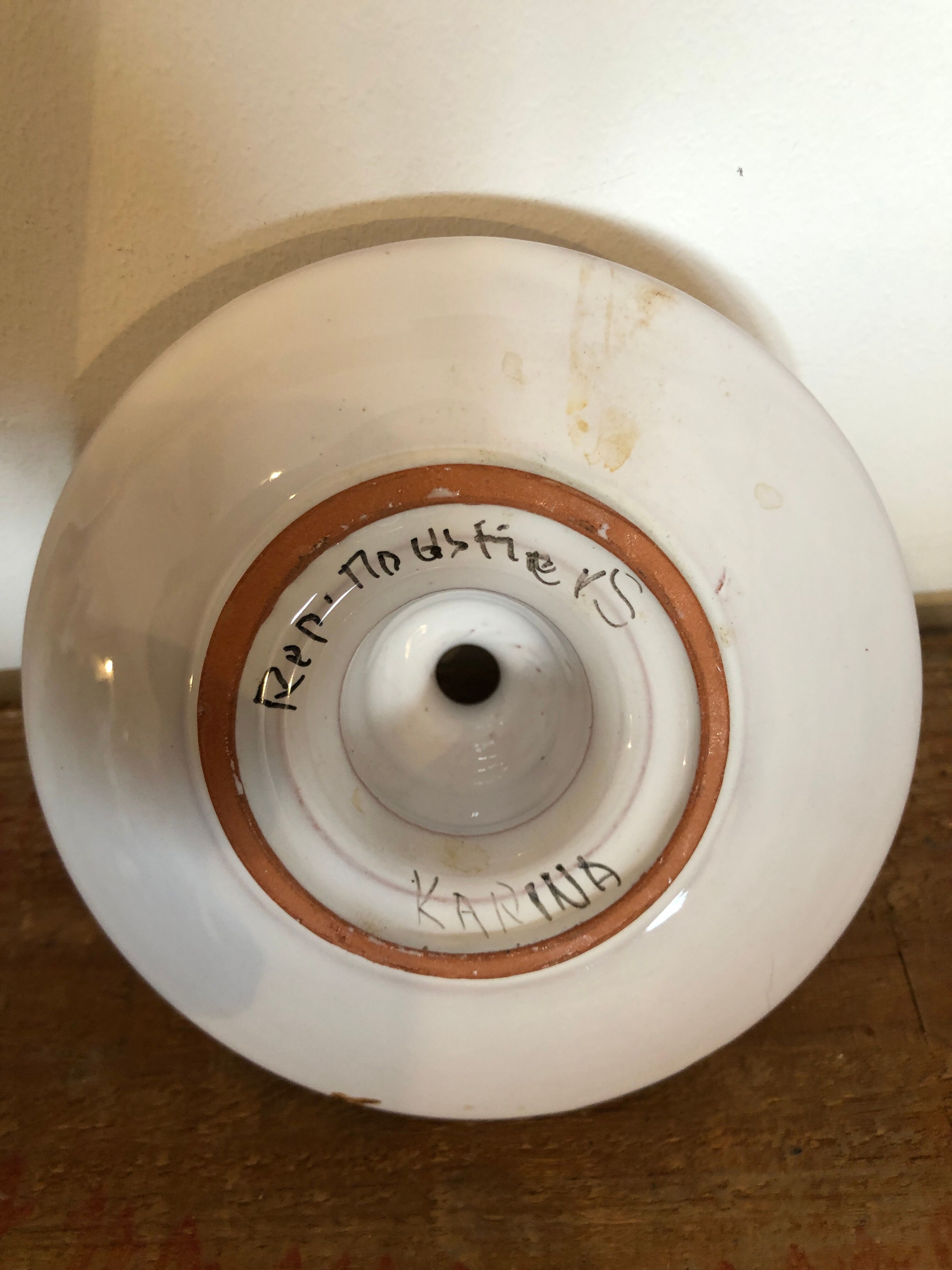 Moustiers candle holder