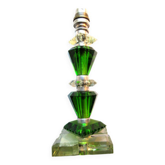 Baccarat lamp base in cut crystal