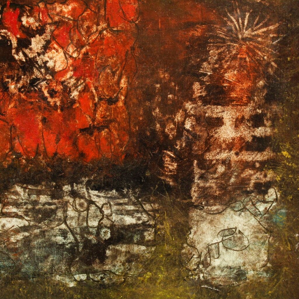 American abstract painting signed by Robert Jay Wolff 20th century