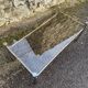VINTAGE 1970 RECTANGULAR COFFEE TABLE WITH FLAT CHROME TUBULAR LEGS