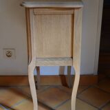 Wood and pink bedside table