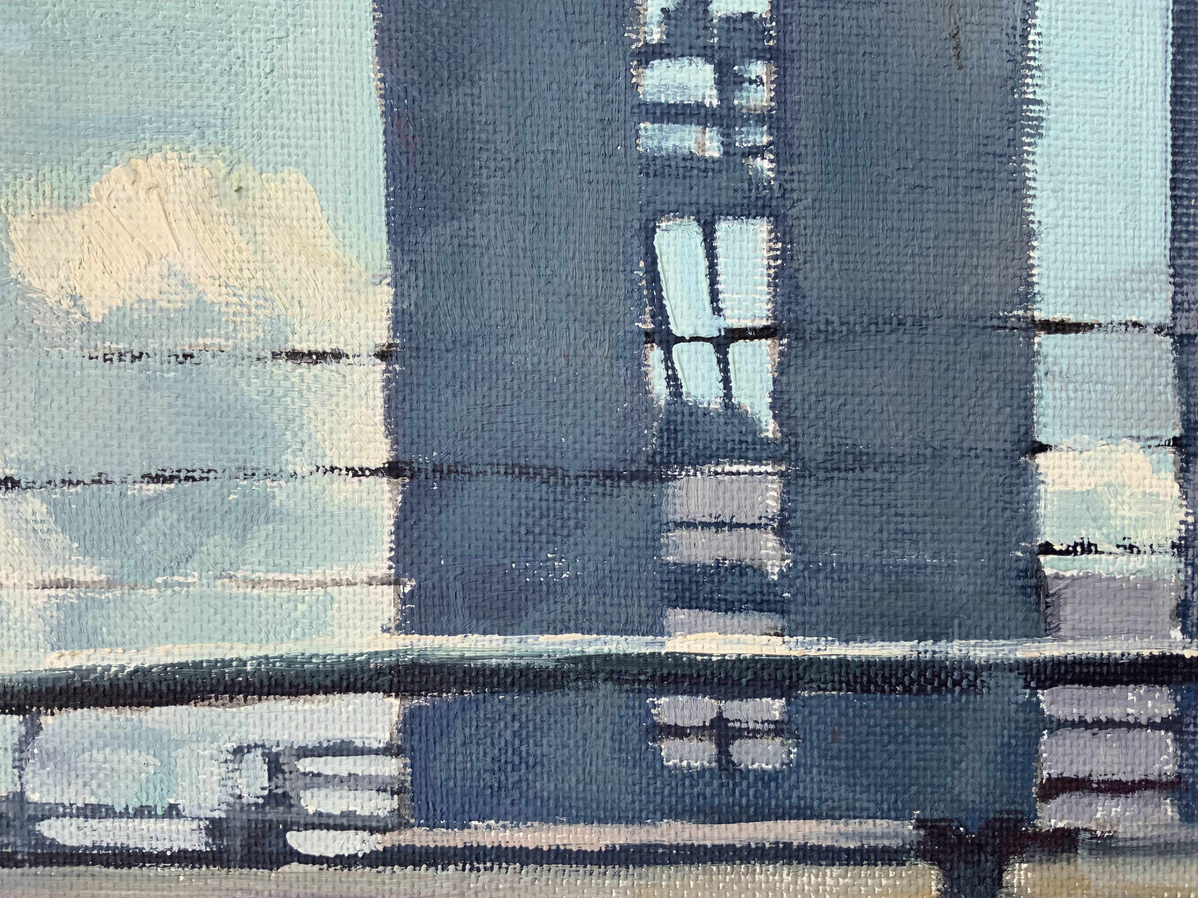 Vintage Oil Painting Industrial Landscape signed ÖRJAN WALLERT (1949)