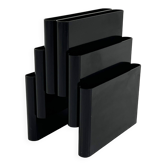 Black magazine rack by Giotto Stoppino for Kartell, 1970