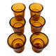 Lot de verres à liqueur orange