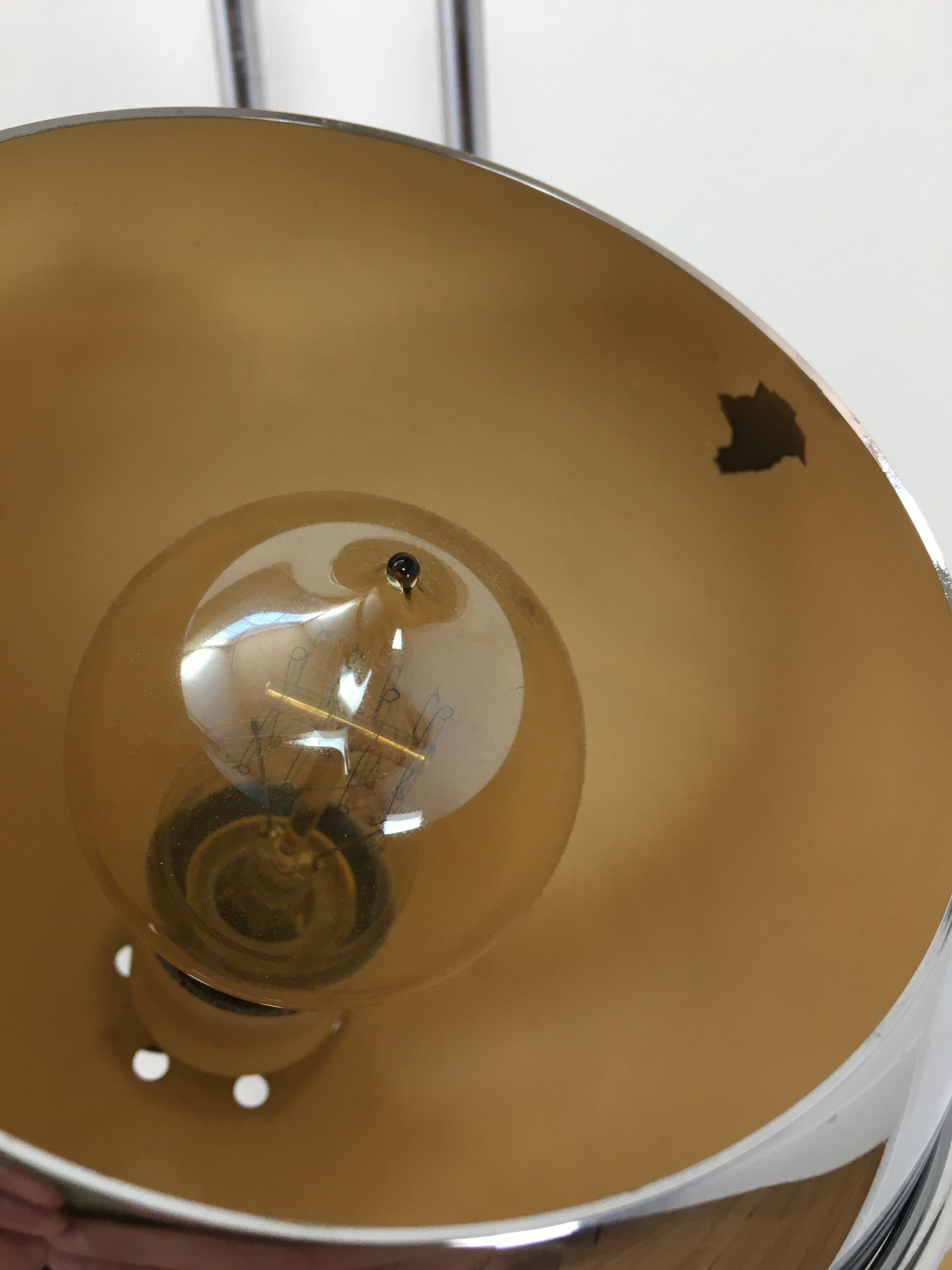 Floor lamp eyeball Gioffredo Reggiani 3 balls chrome 70's space age