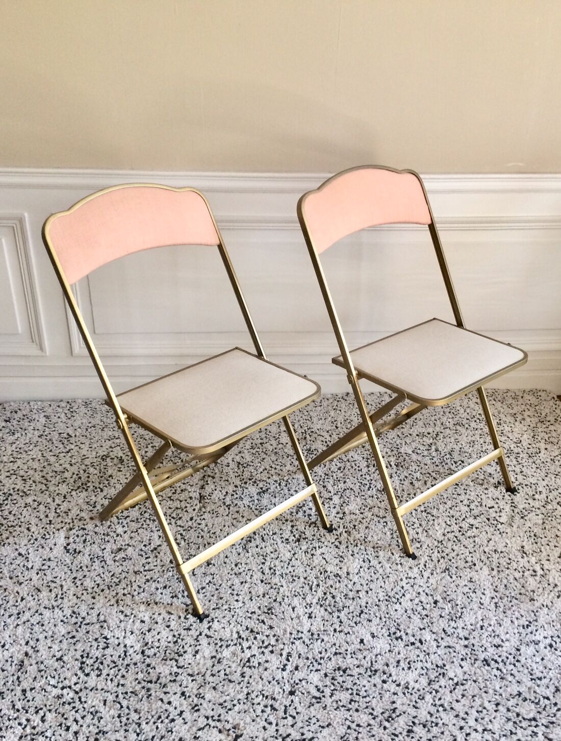 Chairs folding vintage restored