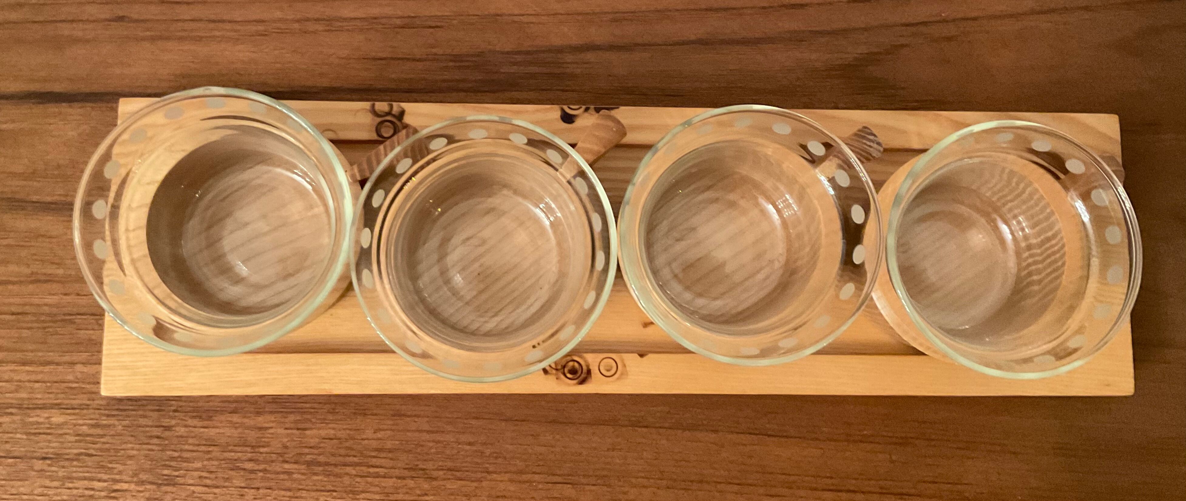 Service à café scandinave des années 70 en bois