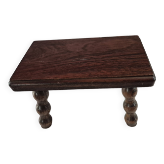 mini tabouret repose pied aux pieds torsadés vintage
