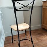 Set of 4 wrought iron chairs and mulching