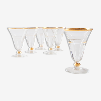 Série de 6 verres de bistrot années 1940