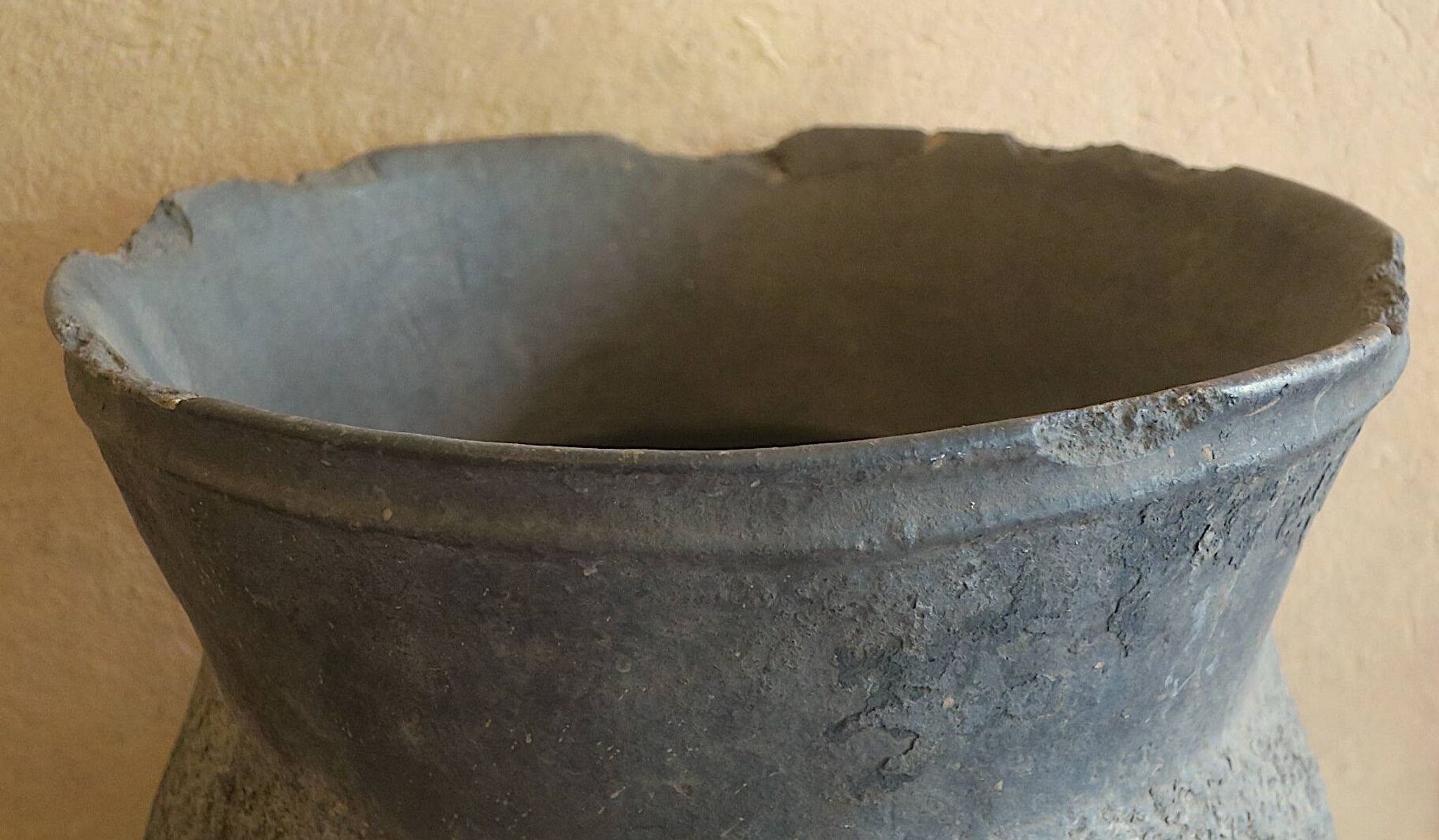 African earthenware storage pot, Senegal 19th century