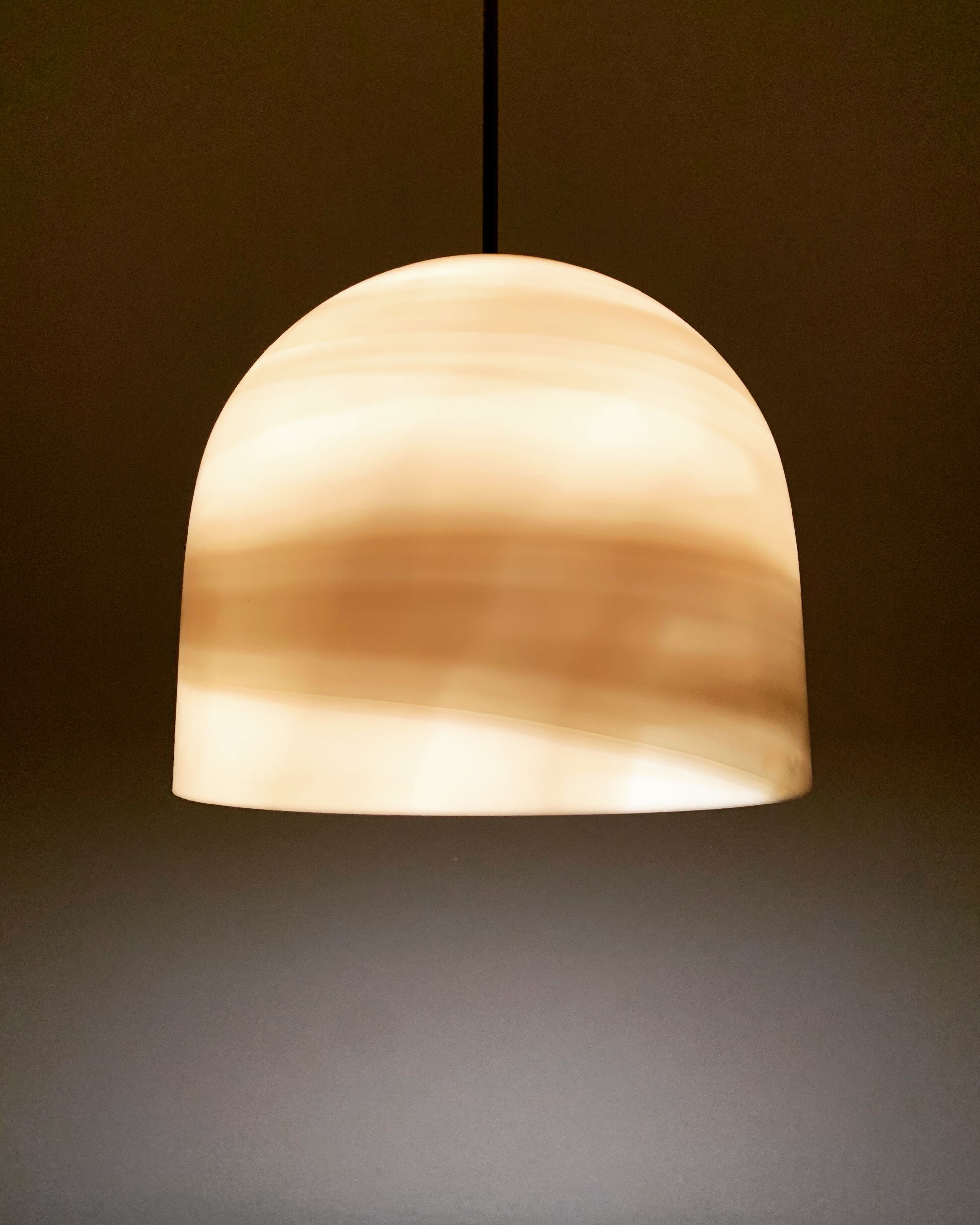 Carrara marble design glass lamp by Peill and Putzler
