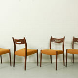Set of 4 vintage teak armchairs, 1960s