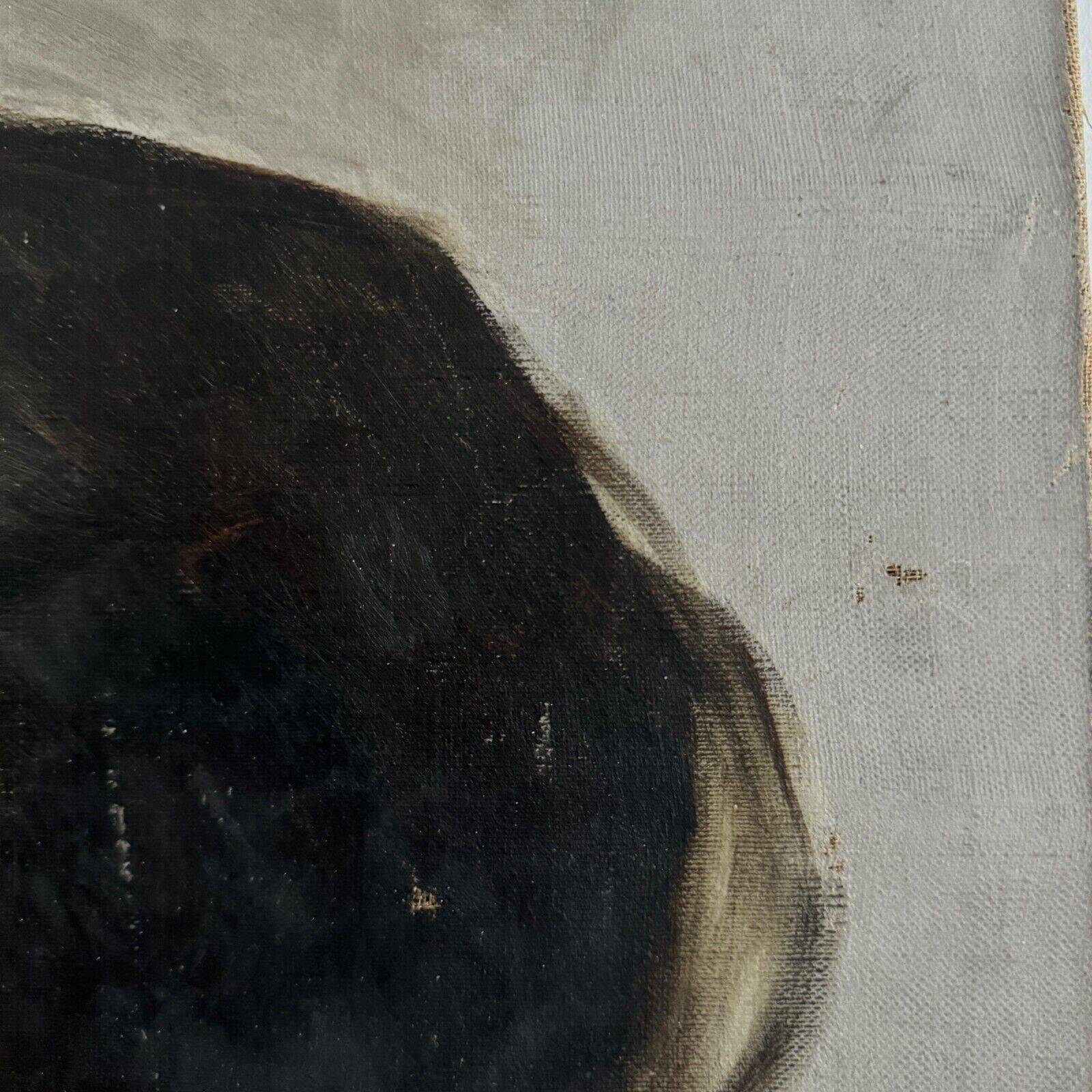 Oil on canvas portrait of a young man in profile, quality, late 19th century