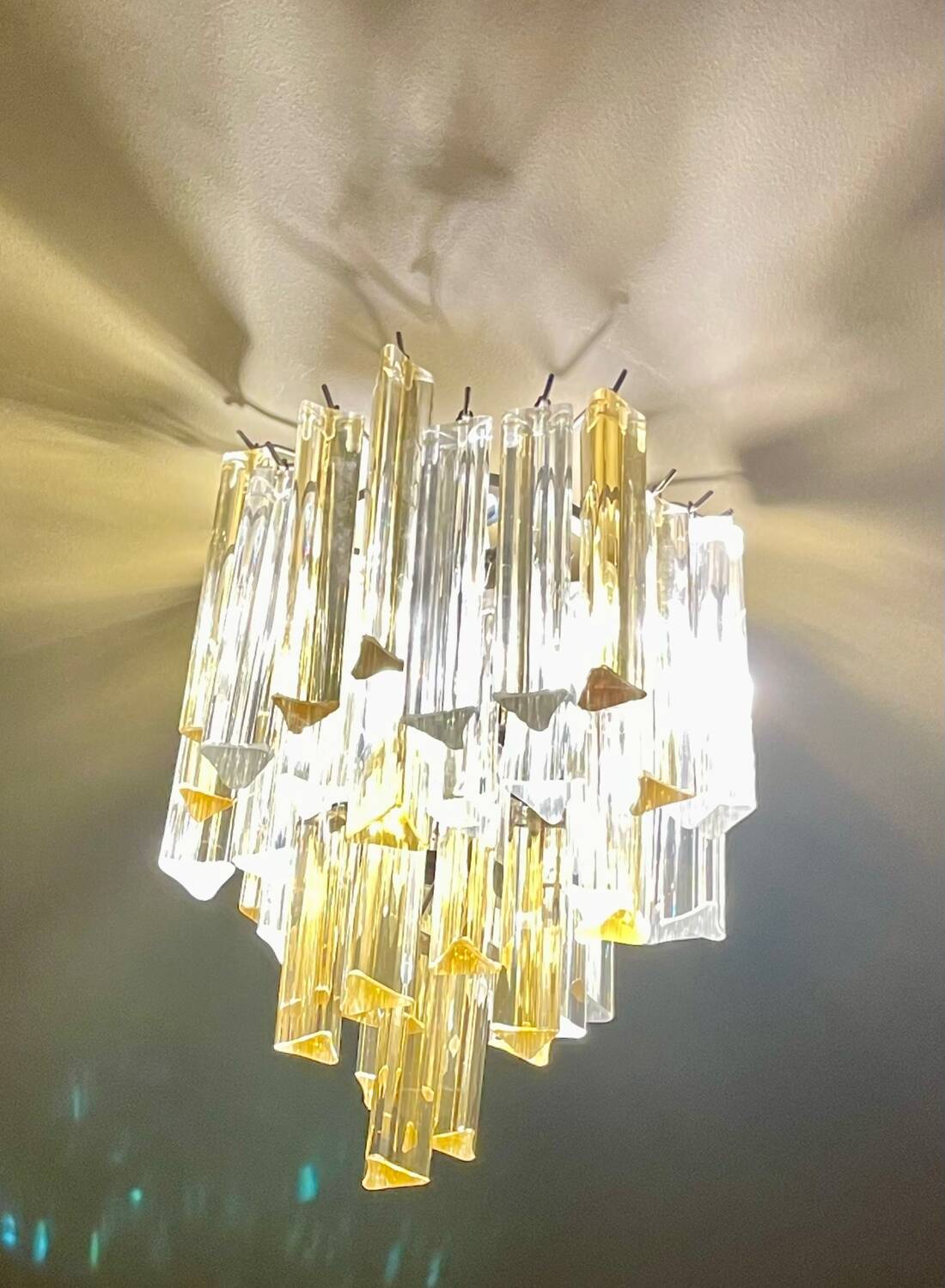 Lustre Tiedri en cristal ambré