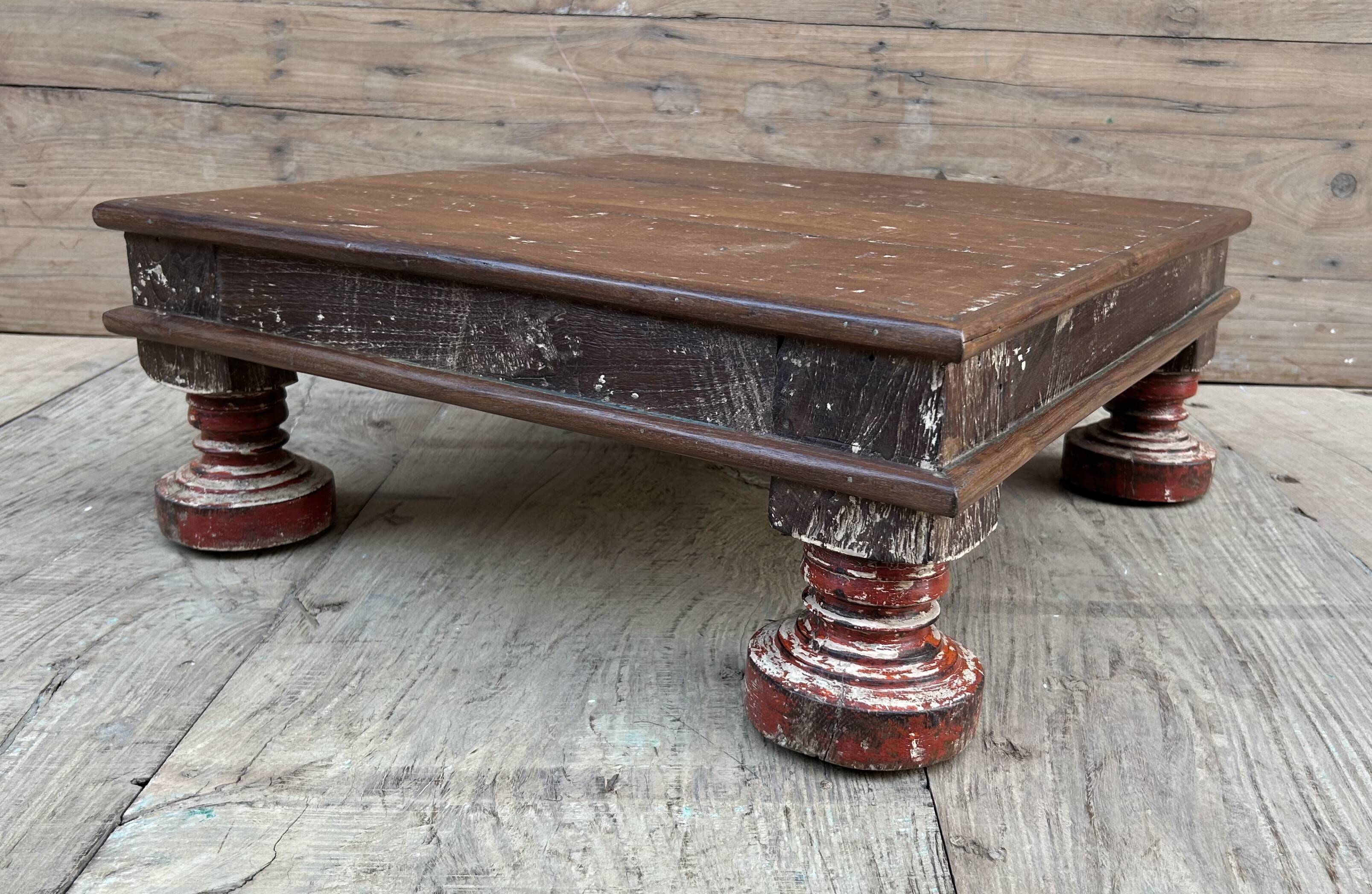 Burmese teak coffee table
