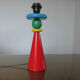 Wooden lamp " primary colors " 80s