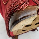 1960s, Danish relax armchair, original condition, red furniture velour.