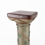 Art Nouveau console or pied de stall in glazed plaster, 1920s