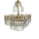 Chandelier - Hollywood Regency - gilded - crystal - 3rd quarter of the 20th