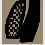 Abstract black giclee print, 50x70cm