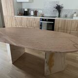 Pink marble table