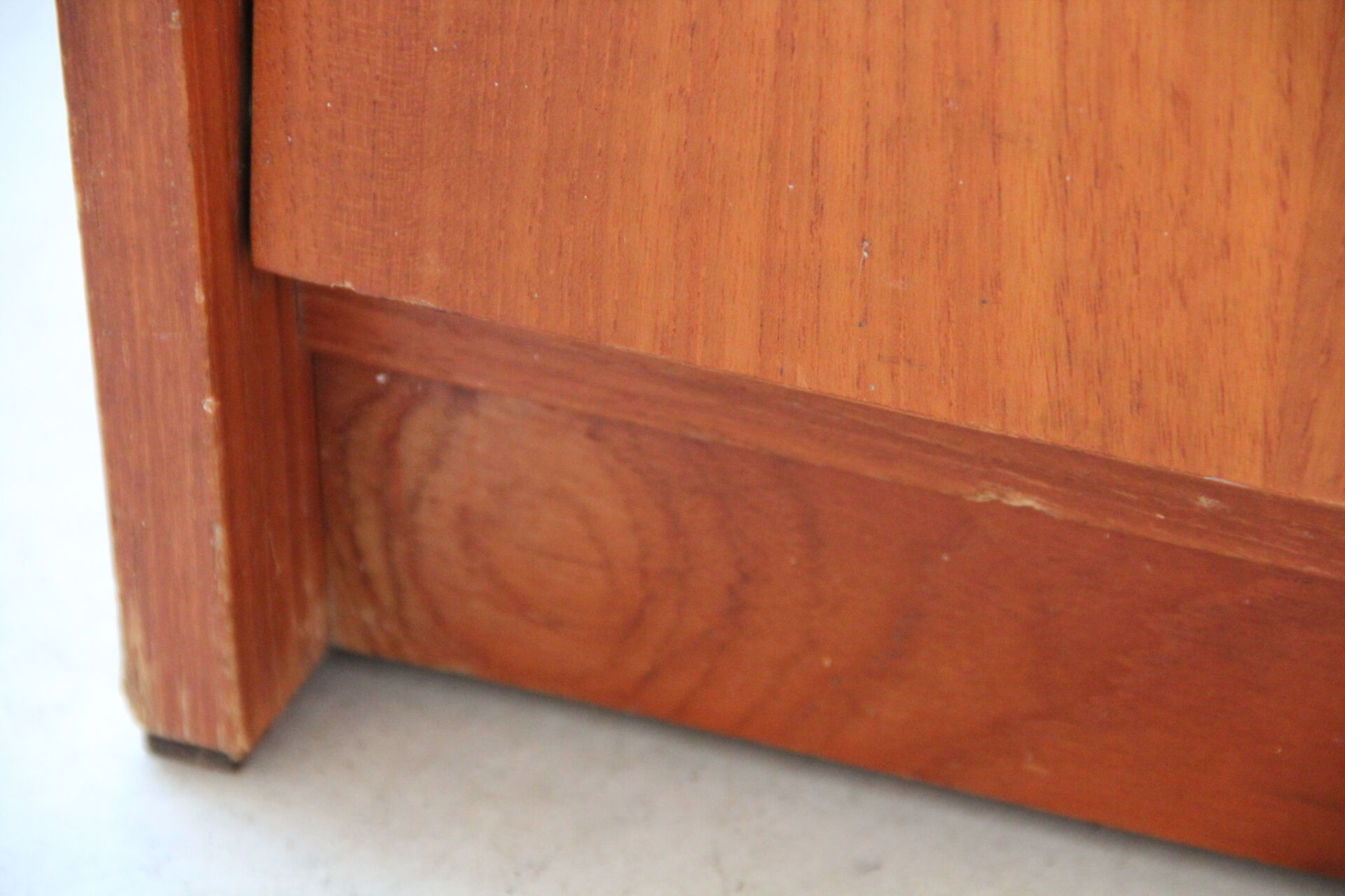 Vintage shoe cabinet teak veneer
