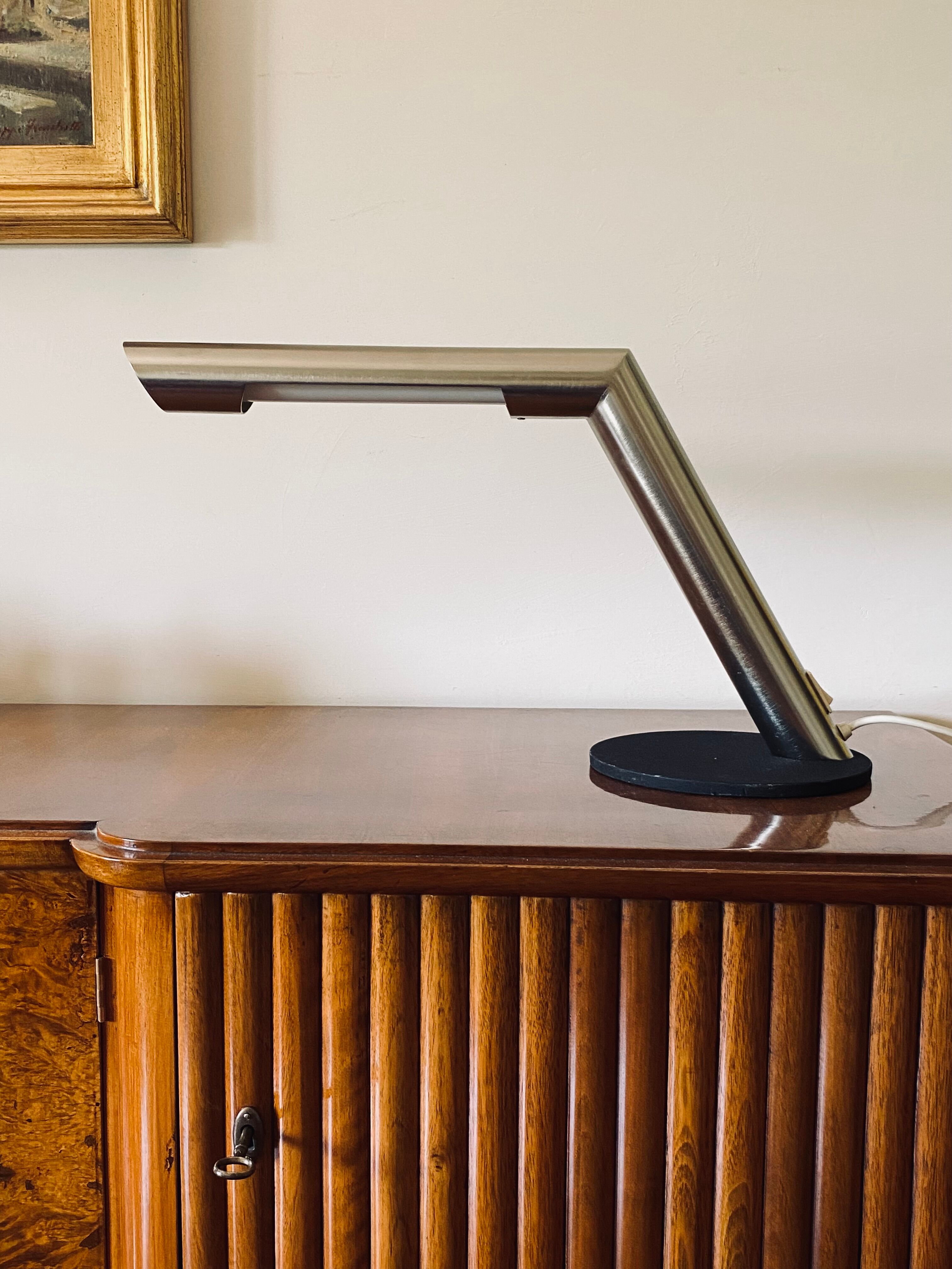 Nanda Vigo, space age desk lamp, Arredoluce, Milano Italy, 1970s