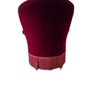 Vintage bordeaux mini armchair / children's chair with fringes