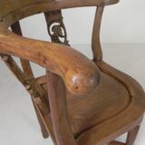 Set of 2 teak corner chairs, 1980s