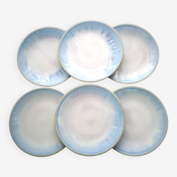 6 Ceramic dinner plates Handmade artisanal work