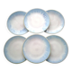 6 Ceramic dinner plates Handmade artisanal work