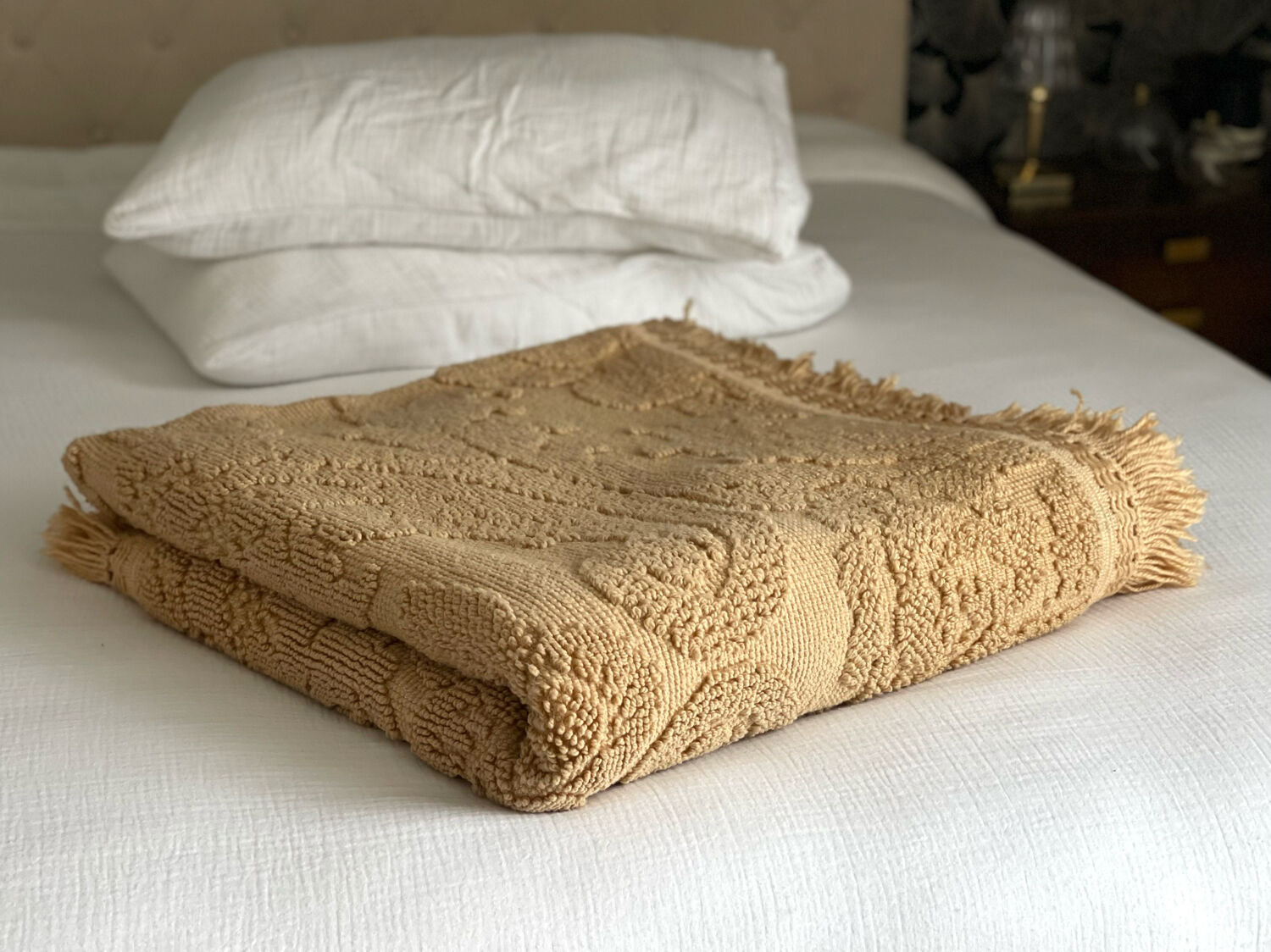Vintage bed throw