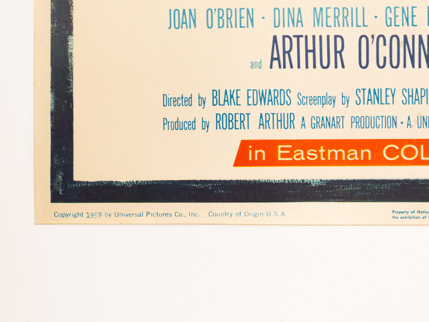 Operation Petticoat, US Insert Movie Poster, 60 x 114 cm