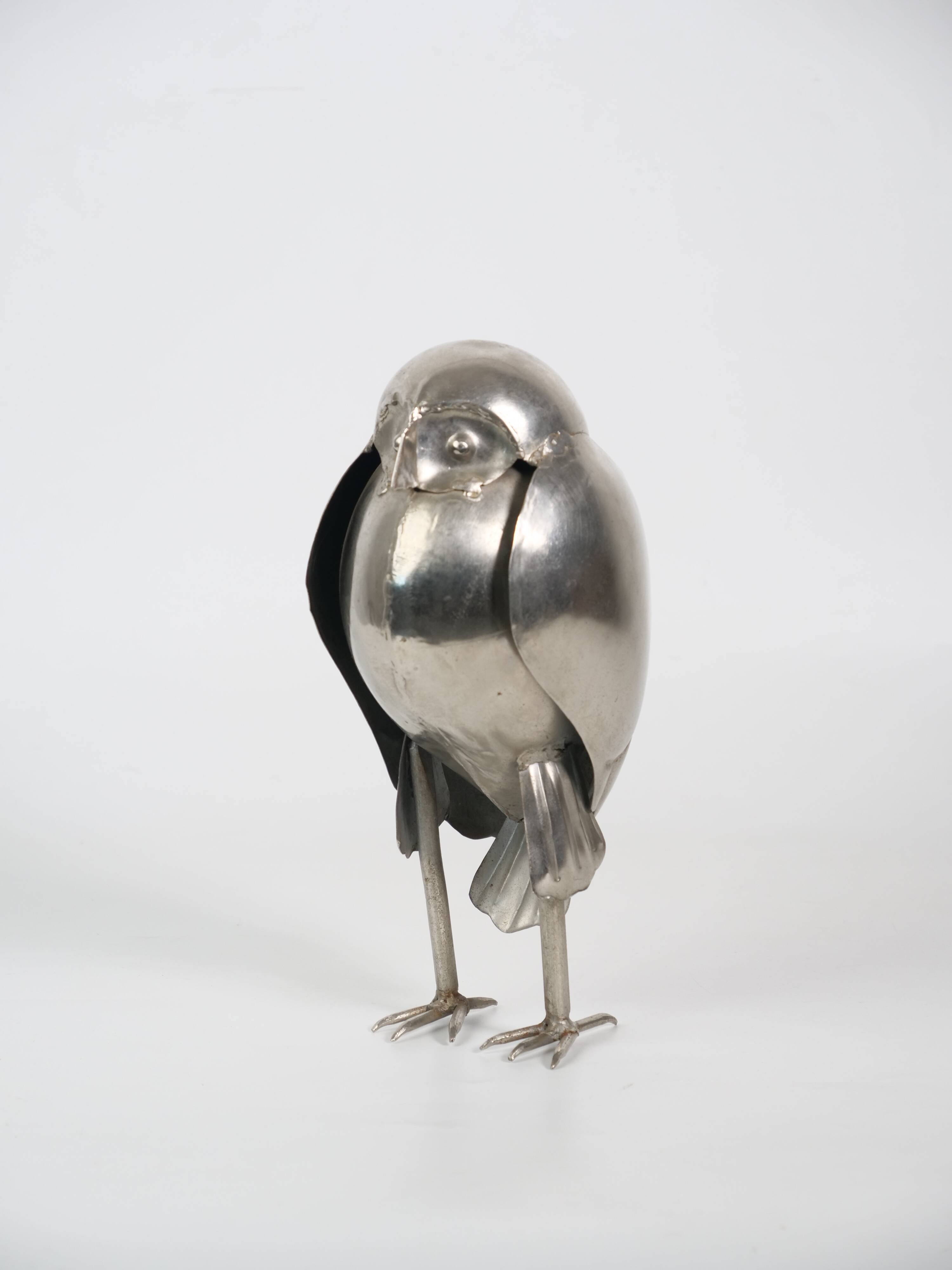 Brutalist sculpture decorative owl folk art