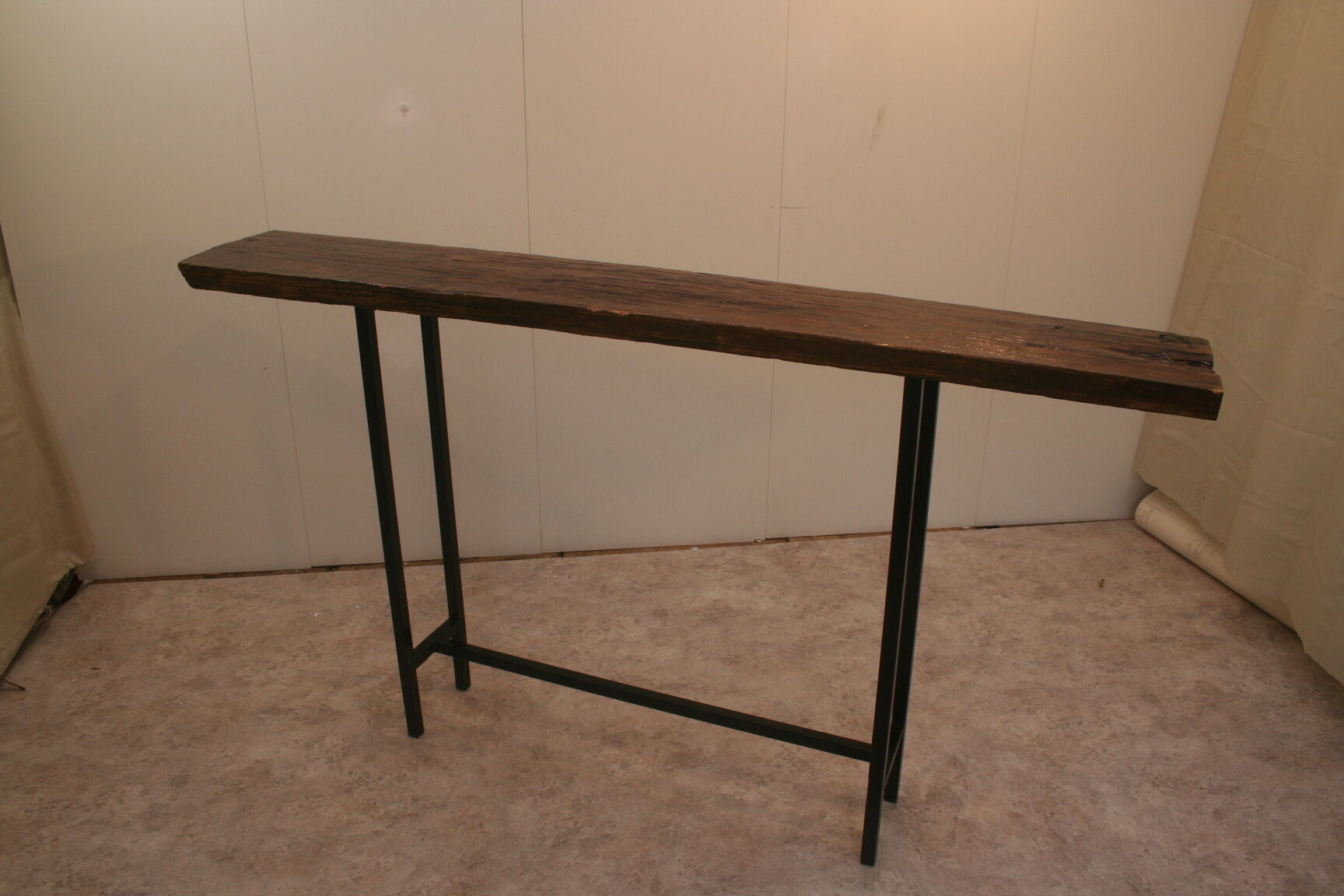 Metal wood console