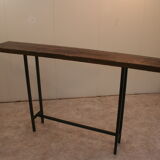 Metal wood console