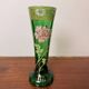 Antique Legras vase – Emerald green glass with floral gold enamel – Art Nouveau