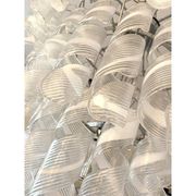Transparent and White “Ricci” Murano Glass Chandelier